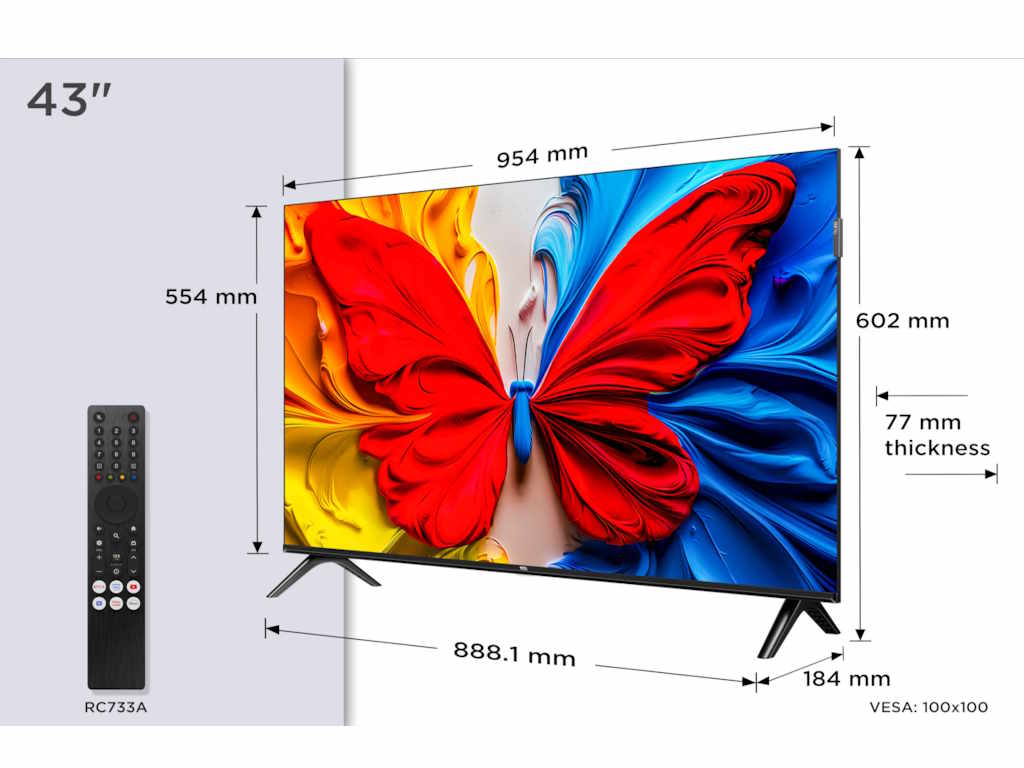 TCL 43"S5K FHD QLED TV60 Hz HDR 10 Android TV;Dolby Digital Plus - Image 3