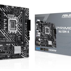 ASUS MB PRIME H610M-KLGA 1700, 2x DDR5,1x M.2,6xUSB1x VGA, 1x HDMI, mATX