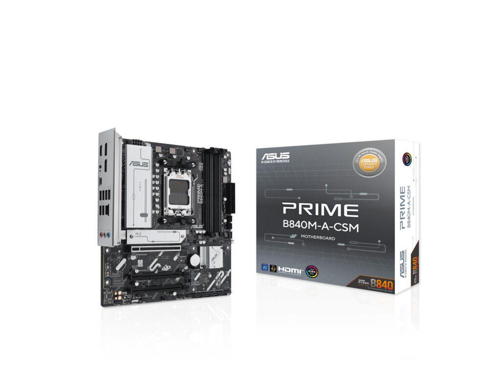 ASUS MB PRIME B840M-A-CSMAM5, 4x DDR5, 3x M.2, 7x USB2x DP, 1x HDMI, mATX