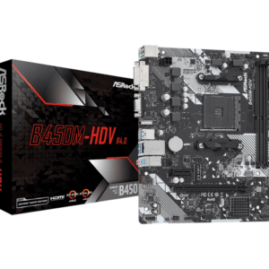 ASROCK MB B450M-HDV R4.0AMD B450;AM4;2xDDR4VGA,DVI,HDMI,micro ATX