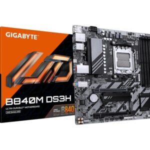Gigabyte MB B840M DS3H AM5, 4x DDR5, 2x M.2, 4x SATA 1x HDMI, 2x DP, RAID, 14x USB, mATX