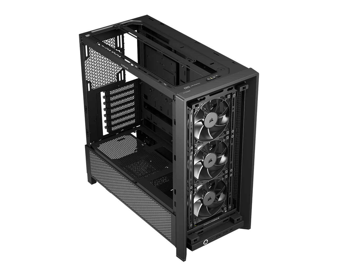 CORSAIR FRAME 4000D RS Case3xRS120 fans, 360mm radiator170mm cooler, 430mm GPU, ATX, Black - Image 2