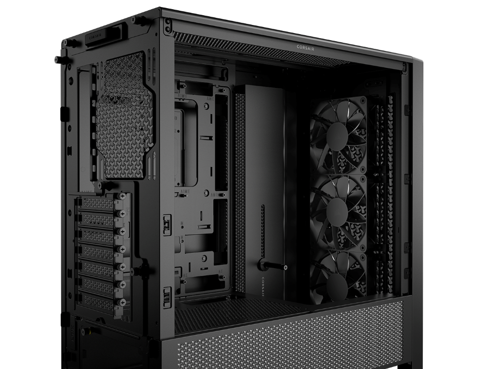 CORSAIR FRAME 4000D RS Case3xRS120 fans, 360mm radiator170mm cooler, 430mm GPU, ATX, Black - Image 6