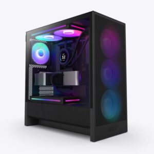 NZXT H5 Flow Black RGB mini-ITX, Micro-ATX, ATX, Mid-tower, 4x F120Q Fans
