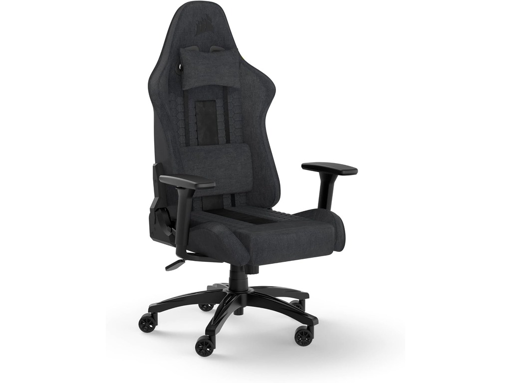 Corsair TC100 Gaming ChairRelaxed, Fabric Black/Grey120kg