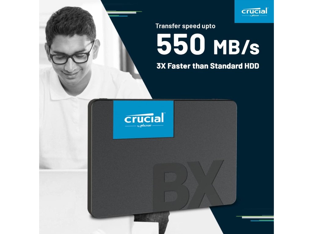 Crucial SSD 500GB BX500 2.5"SATA3,550 MB/s Read, 500 MB/s Write - Image 2