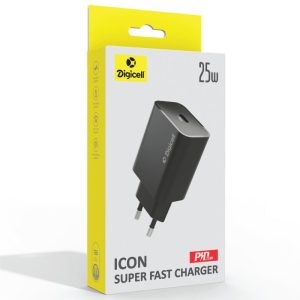 Digicell Icon Super Fast Charger PD 25W Black