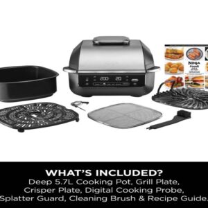 Ninja 5u1 rostilj i friteza5 funkcija,5.7L kapacitet,pametni sistem,crno-srebrena boja