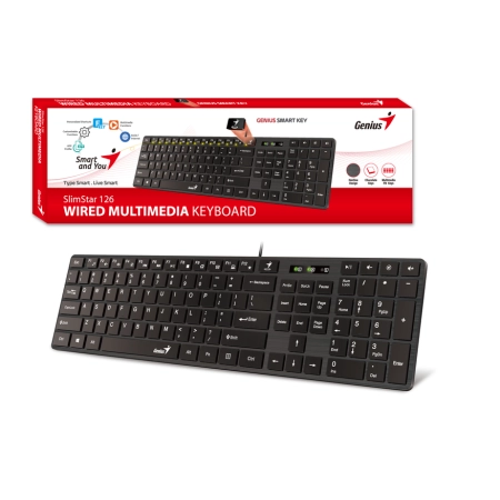 GENIUS TASTATURA SLIMSTAR 126 CRNA