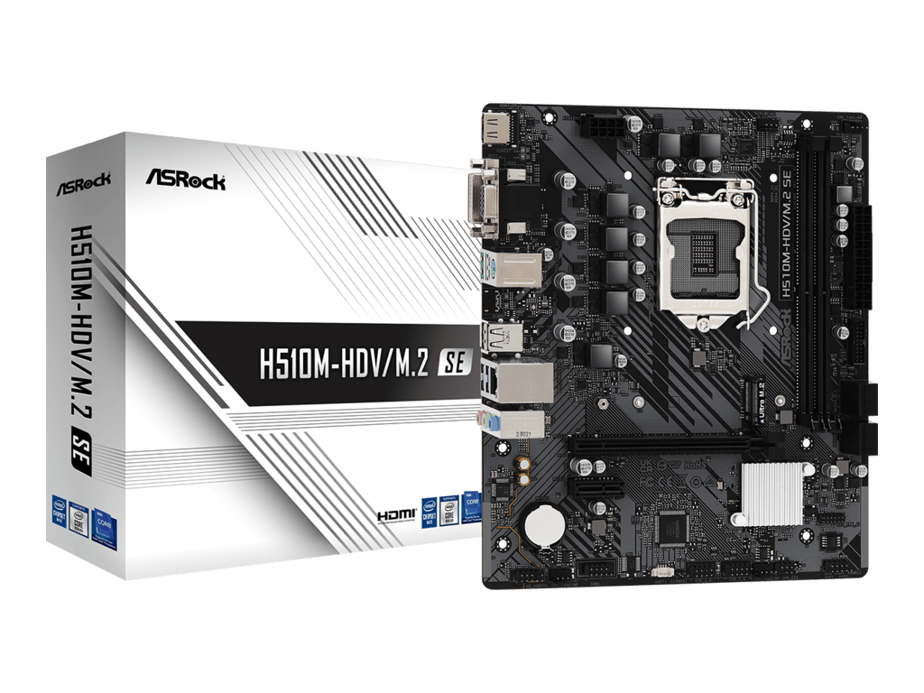 ASROCK MB H510M-HDV/M.2 SEIntel H470;LGA1200;2xDDR4M.2;VGA,DVI,HDMI;micro ATX - Image 2