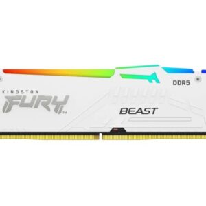 Kingston 16GB 6000MHz DDR5WRGBWhite RGB,Fury Beast (1x16GB),CL30, EXPO,XMP,1RX8, 288-pin 16Gbit