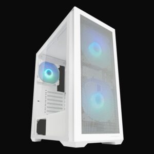LC-Power Case Gaming 717WMeshwork_L Light, White,2x 140mm fan, 1x 120 mm fan