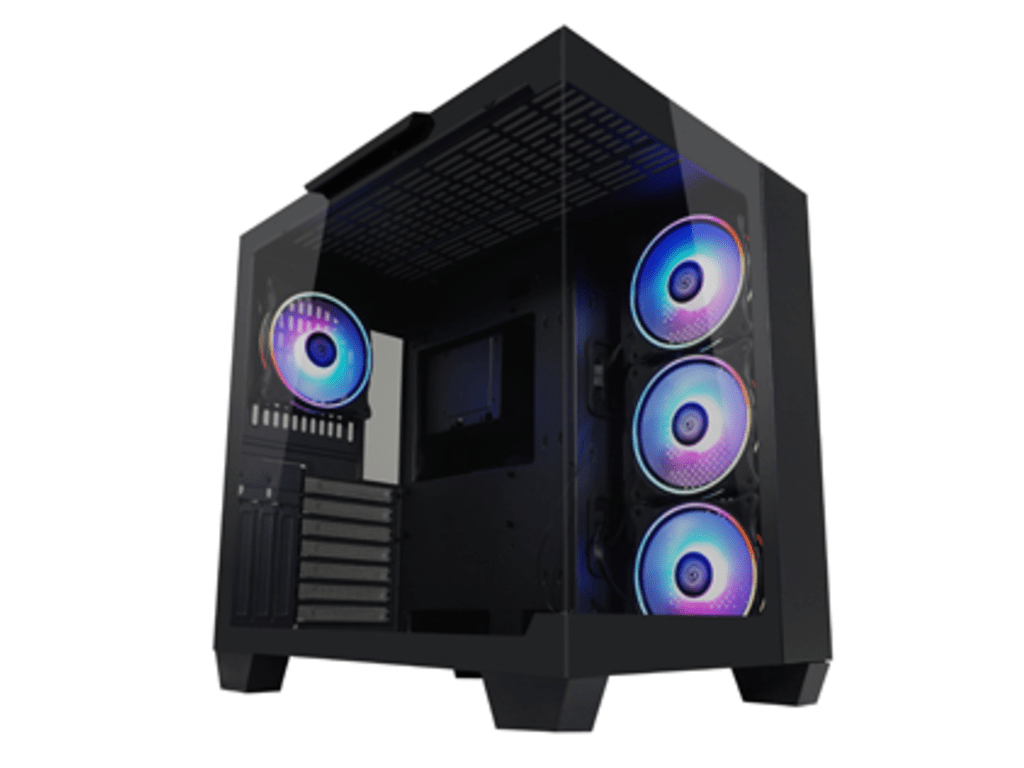 LC-Power Case Gaming 809BE-ATX, ATX, Micro ATX, MiniITX4x 120mm ARGB fans, tempered glass - Image 3
