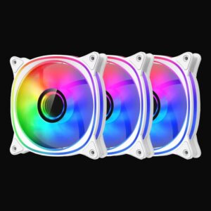 LC-Power LC-CF-120-ARGB-KIT-Wset 3x 120mm ARGB fan, white (bijeli)