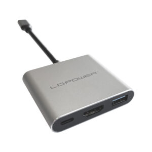 LC-Power USB-C HubUSB-A,  USB-C (PD 100W),1x HDMI do 4k UHD