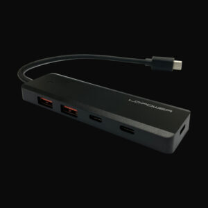 LC-Power 5in1 Hub2x USB-A, 2x USB-C,1x USB-C for PSU