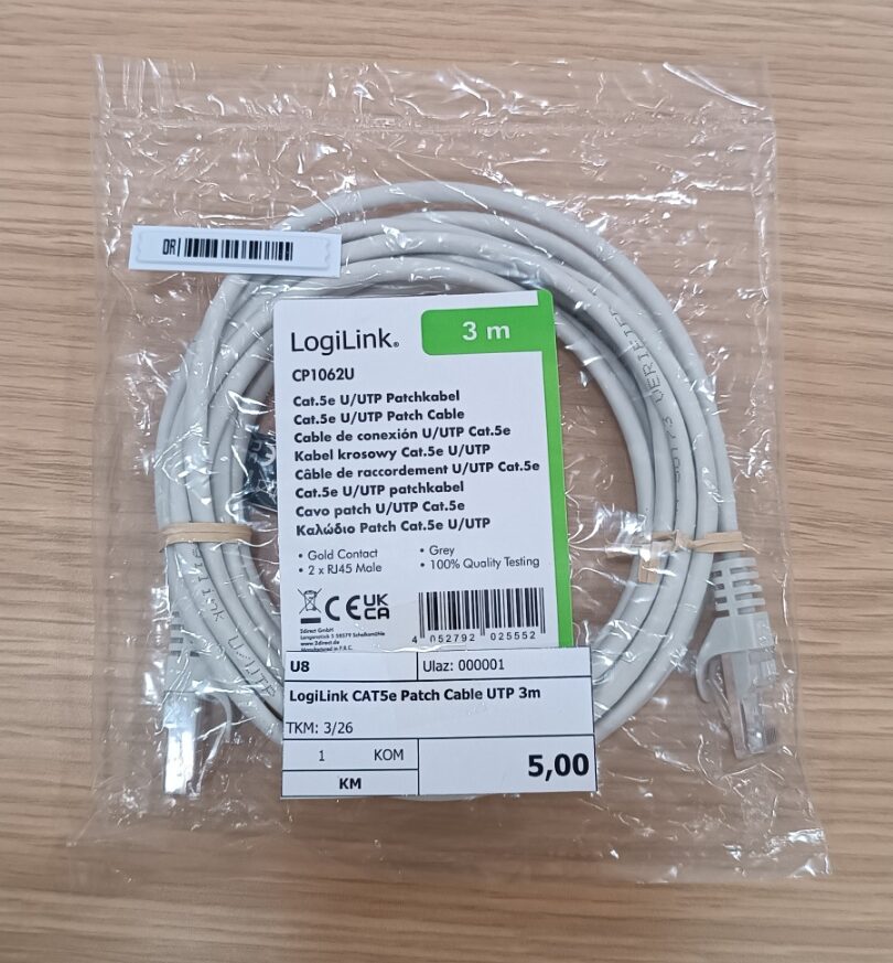 Logilink Cat5e Patch Cable UTP 3m