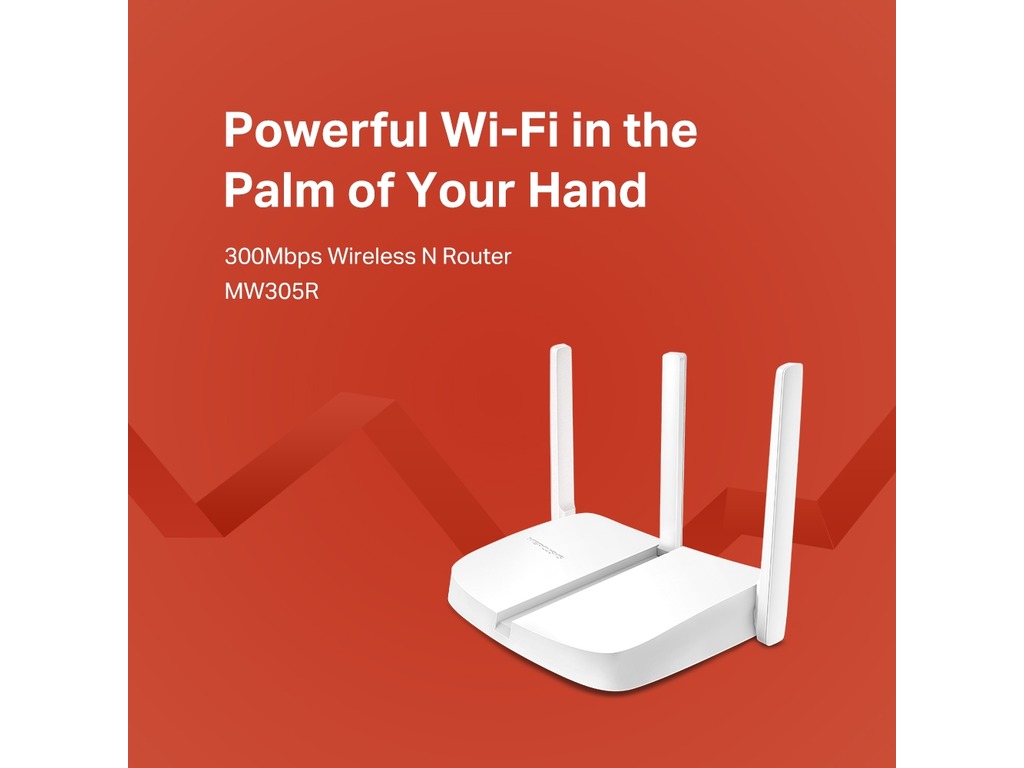 Mercusys 300Mbps Wireless NRouter, 3x5dBi fixed omnidirectional antennas - Image 4