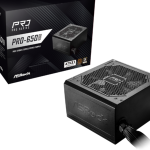 ASRock PSU 650W Bronze, Pro80PLUS, 120mm fan, ATX 3.1PCIe 5.1