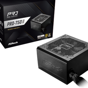 ASRock PSU 750W Gold, Pro80PLUS, 120mm fan, ATX 3.1PCIe 5.1