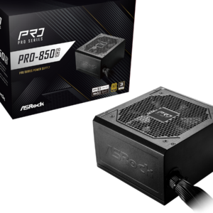ASRock PSU 850W Gold, Pro80PLUS, 120mm fan, ATX 3.1PCIe 5.1
