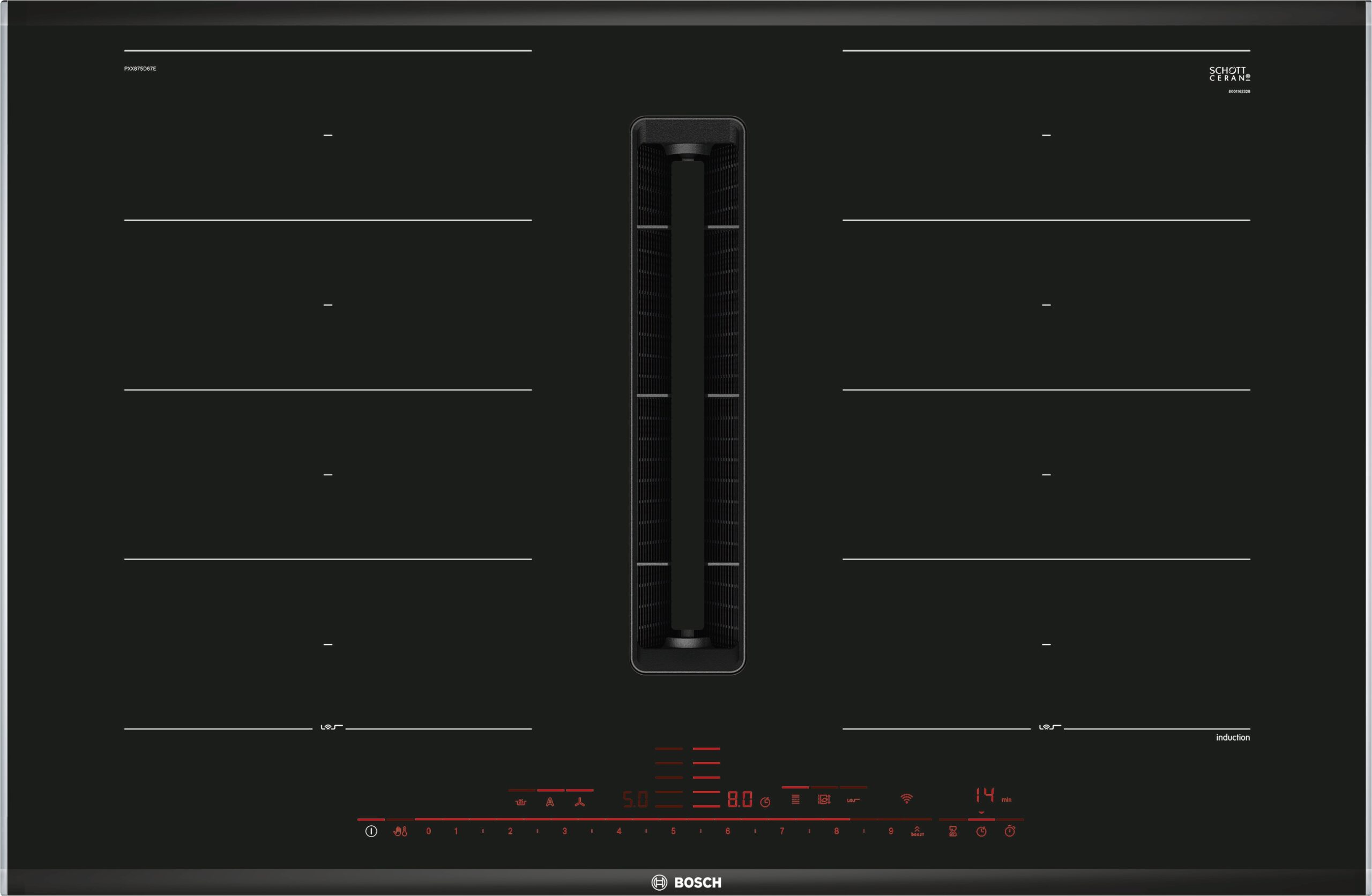 BOSCH Indukcijska ploča 80cms integrisanom napomSerie 8|