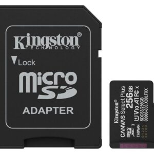 Kingston microSD 256GB Class10Canvas Select Plus150MBs Read,Class 10 UHS-I