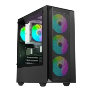 Spire Gaming Case G20, 4xRGBTempered Glass Side,Mesh FrontVGA: 325mm, CPU Cooler: 160mm, ATX