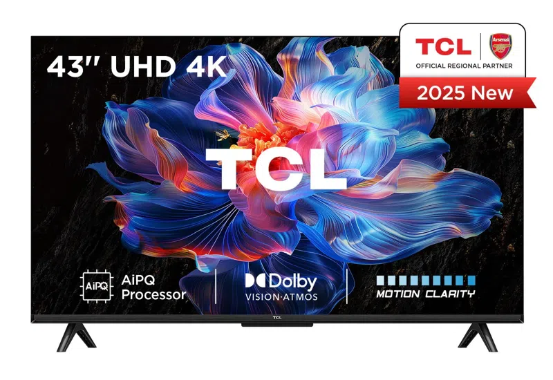 TCL 43"V6C 4K TV Google OSHDR10 HVA Panel Motion ClarityDolby Audio; AiPQ Processor;