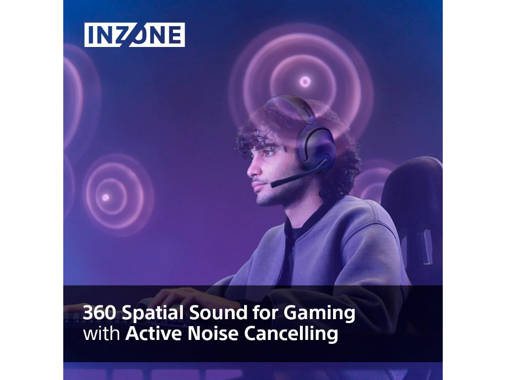 Sony gaming slušalic INZONE H5bežične slušalice BT; mikrofon360 Spatial Sound za Gaming 28h baterija - Image 3