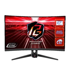 ASROCK CURVED MONITOR27", QHD, VA, 180Hz, 1ms2xHDMI, DP, 2x2W speaker, Tilt