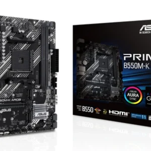 ASUS MB PRIME B550M-K ARGB AM4, 2x DDR4, 2x M.2, 4x SATA 6x USB, 1xDP, 1x HDMI, mATX