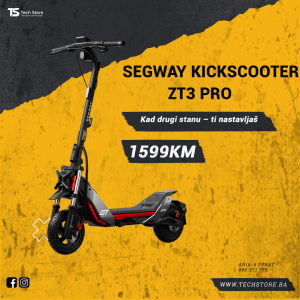 Segway KickScooter ZT3 PRO16+, 130 kg, domet 70 km, 25 km/h, 25%, 11'', 1600 W