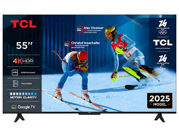 TCL 55"P61K 4K TV (55V6C)Google OS; HDR10 HVA PanelMotion Clarity; Dolby Audio;