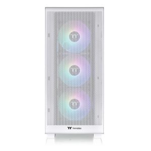 Thermaltake S250 TG ARGB SnowMid tower case, white,4x CT120 ARGB white fans