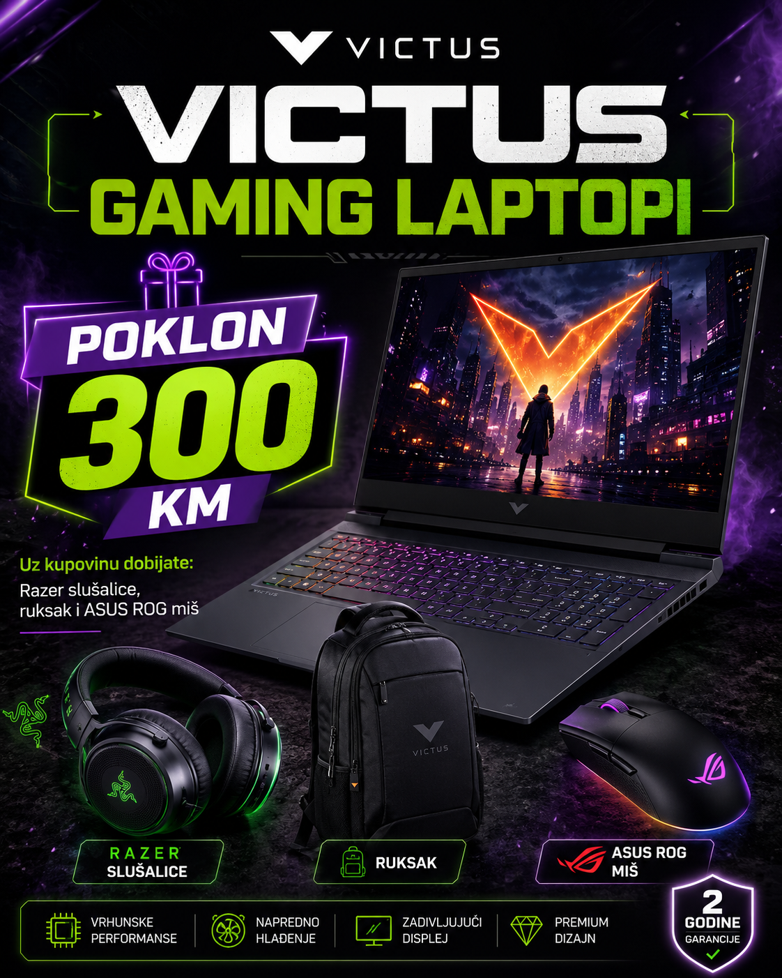 HP Victus Laptop 15-fb3026nn C8NJ1EA uz 3 poklona