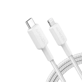 Anker 322 USB-C to Lightning Cable (3ft Braided) White