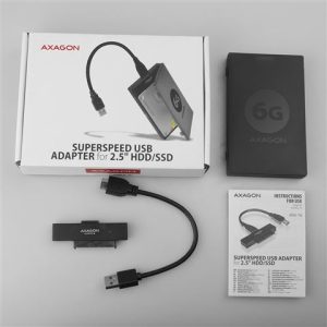 AXAGON ADSA-1S6 USB3.0 - SATA HDD/SSD 2,5" ladica + Adapter
