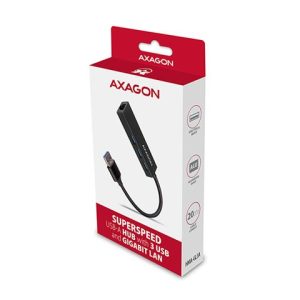 USB HUB AXAGON HMA-CR3A 3x USB-A + Gigabit LAN, 20cm