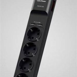 CyberPower prenaponska zaštita, P0420SUD0, 4xšuko, 2xUSB-A port
