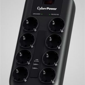 CyberPower prenaponska zaštita, P0820SUF0-DE, 8x šuko, 2x USB charger