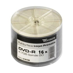 TRAXDATA OPTIČKI MEDIJ DVD-R 16X SPINDLE 100 WHITE FULL PRINTABLE
