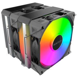 Montech NX600 CPU Cooler Black Dual-tower, 120mm Height: 132.5mm