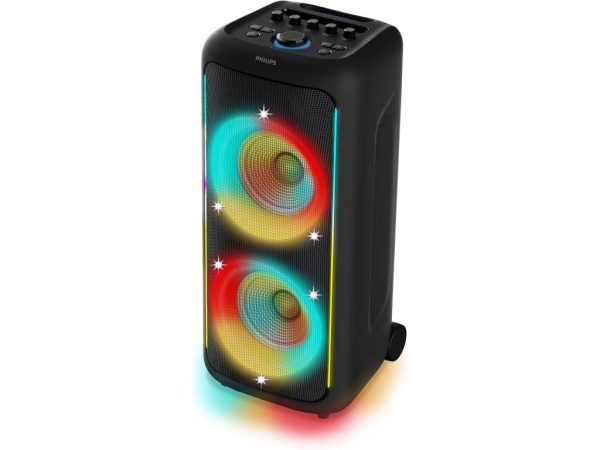 Philips TAX5000E/10 BT zvučnikmaks. 200W-100W RMS; bat do14hsvjetlosni efekti; ulaz gitara i mikrofo