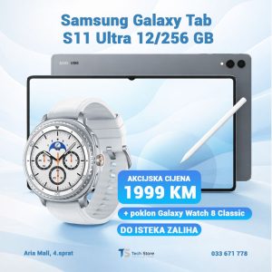 Samsaung Galaxy Tab S11 WiFi12 256 GB + POKLON Watch 8 Classic Bijeli