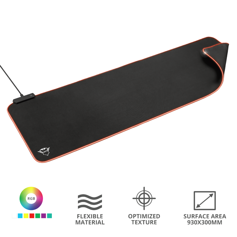 Trust GXT 764 Glide-Flex XXL Full illuminated Flexiblepodloga za miš - Image 2