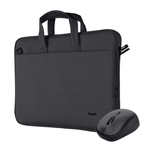Trust Bologna torba i miš set torba za laptop 16", crna silent miš