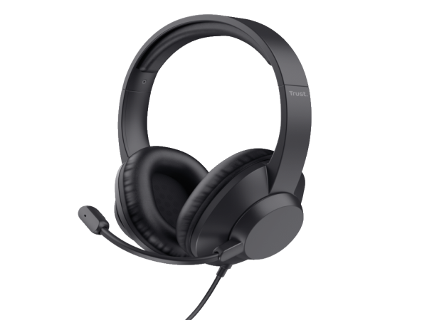 Trust Ayda MAX USB slušalice,over-head, žičane, USB-C,USB-A, stereo, crne