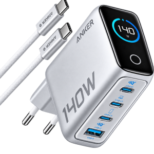 ANKER PUNJAČ 140W, 4 PORTS, PD 3.1) SIVA