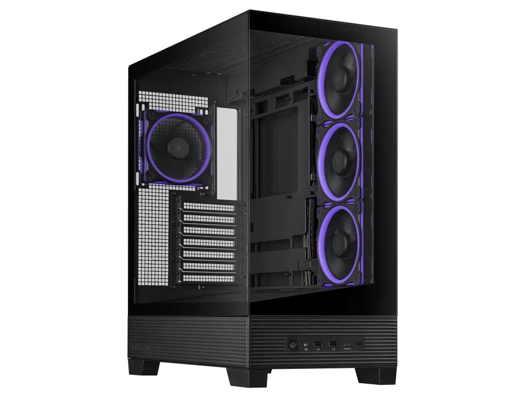 ASUS CASE A31 PLUS TG ARGB BLKMid-tower, ATX, 7 Expansion4x ARGB 120mm fans